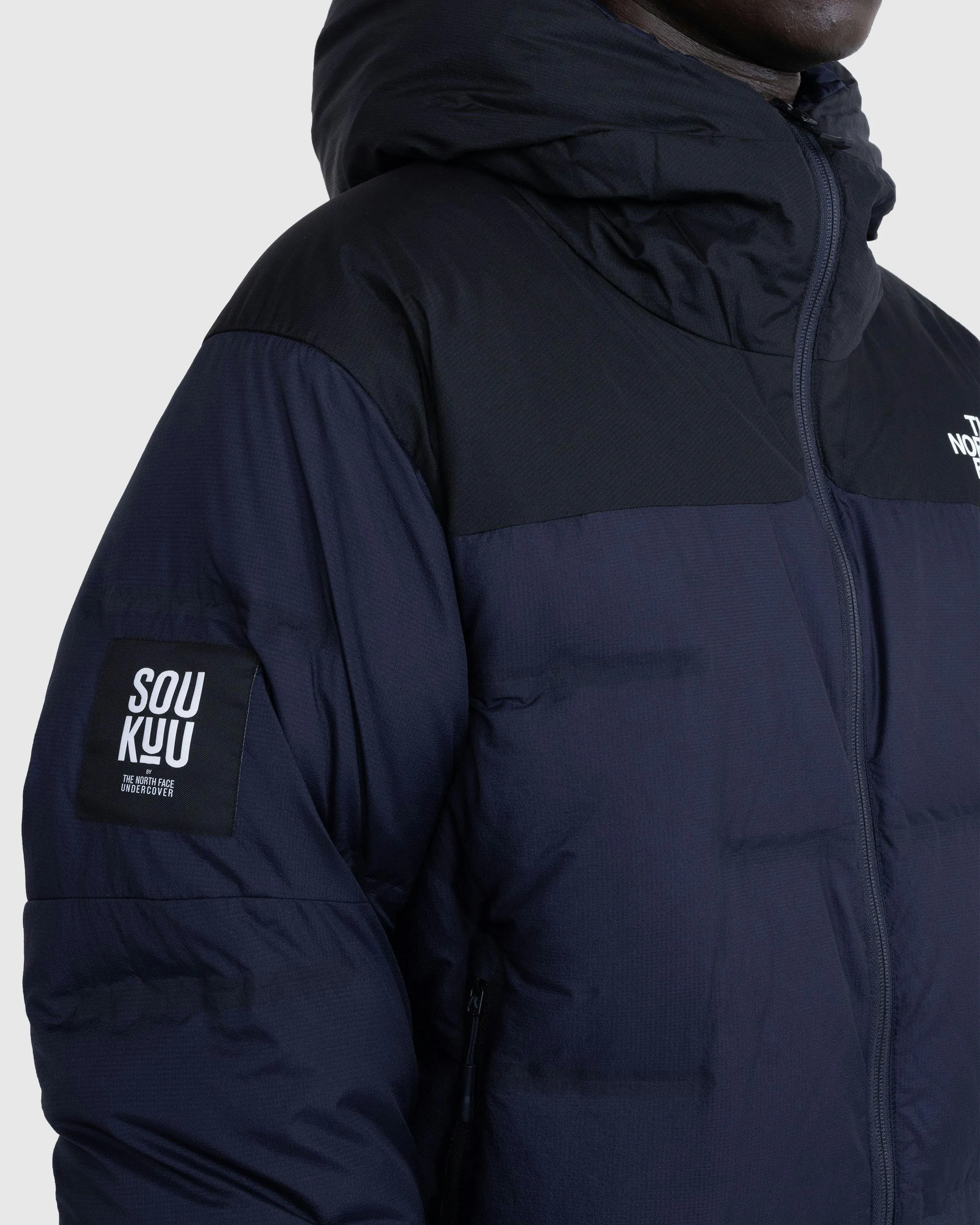 The North Face x UNDERCOVER – Soukuu Cloud Down Nupste Parka Black/Navy | Highsnobiety Shop