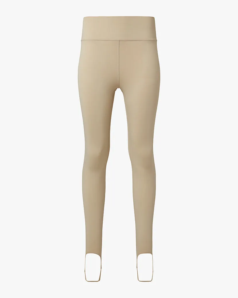 Thermal High Rise Stirrup Legging | Taupe