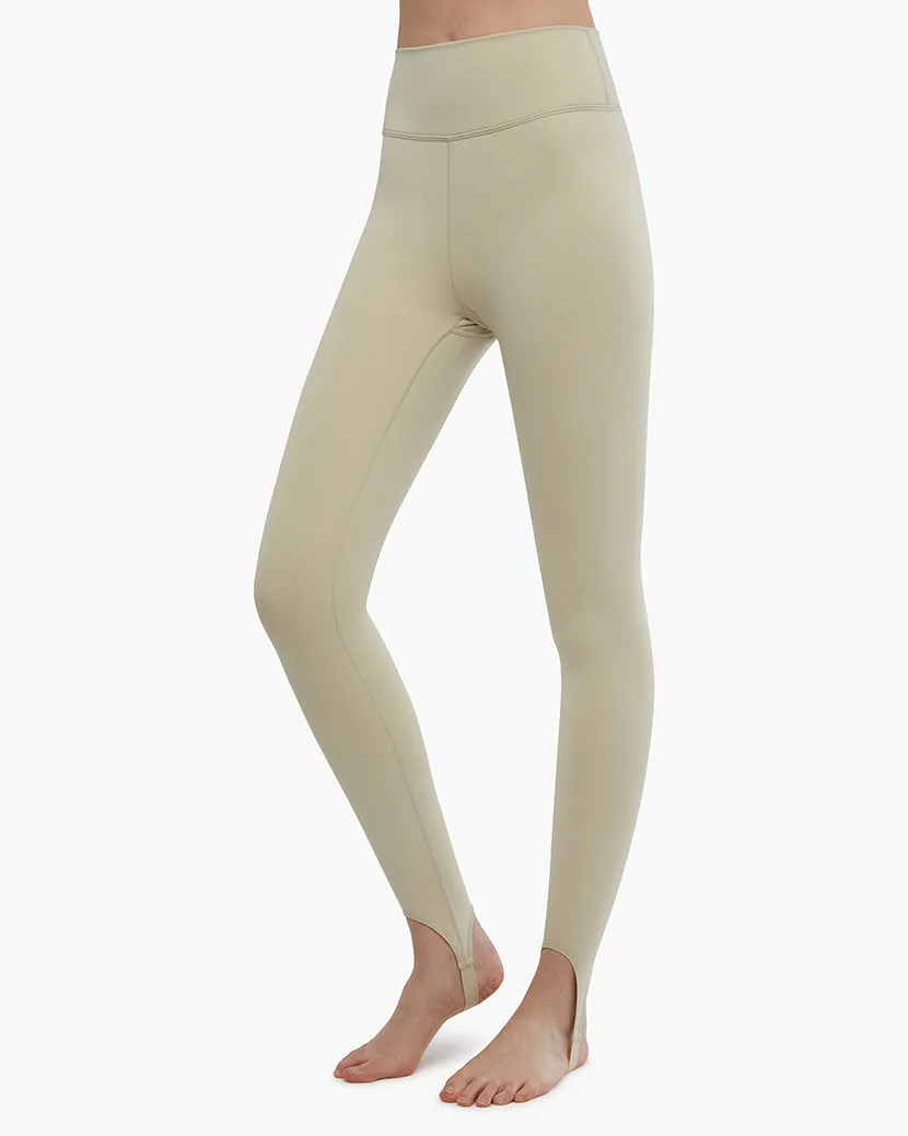 Thermal High Rise Stirrup Legging | Taupe