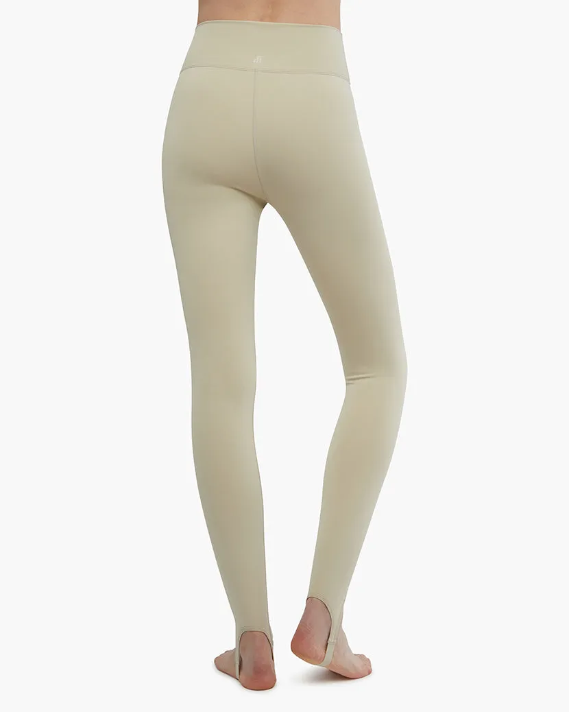 Thermal High Rise Stirrup Legging | Taupe