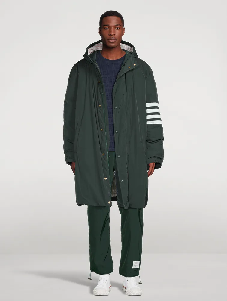 THOM BROWNE Poly Twill Down Football Parka With Hood