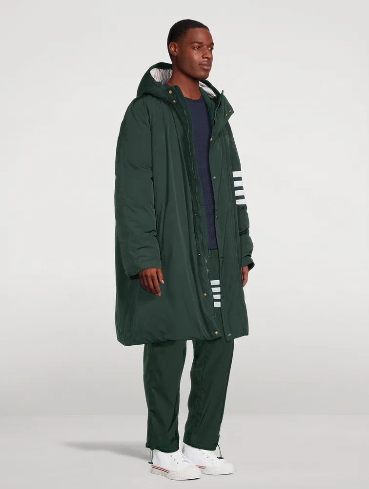 THOM BROWNE Poly Twill Down Football Parka With Hood