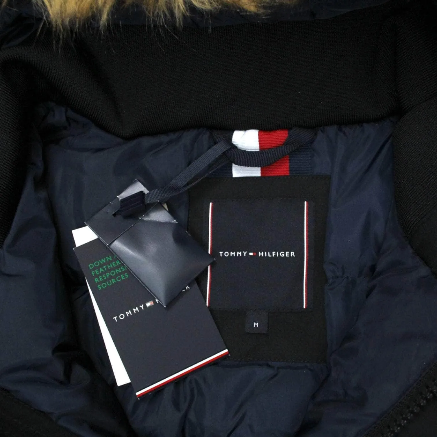 Tommy Hilfiger Black Down Hooded Puffer Jacket