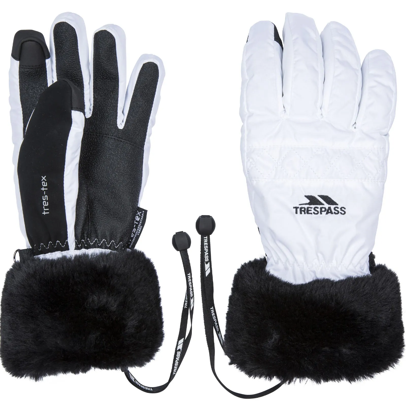 Trespass Adults Waterproof Faux Fur Gloves