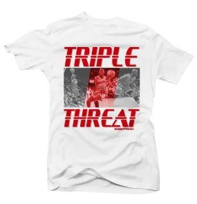 Triple Threat White Tee