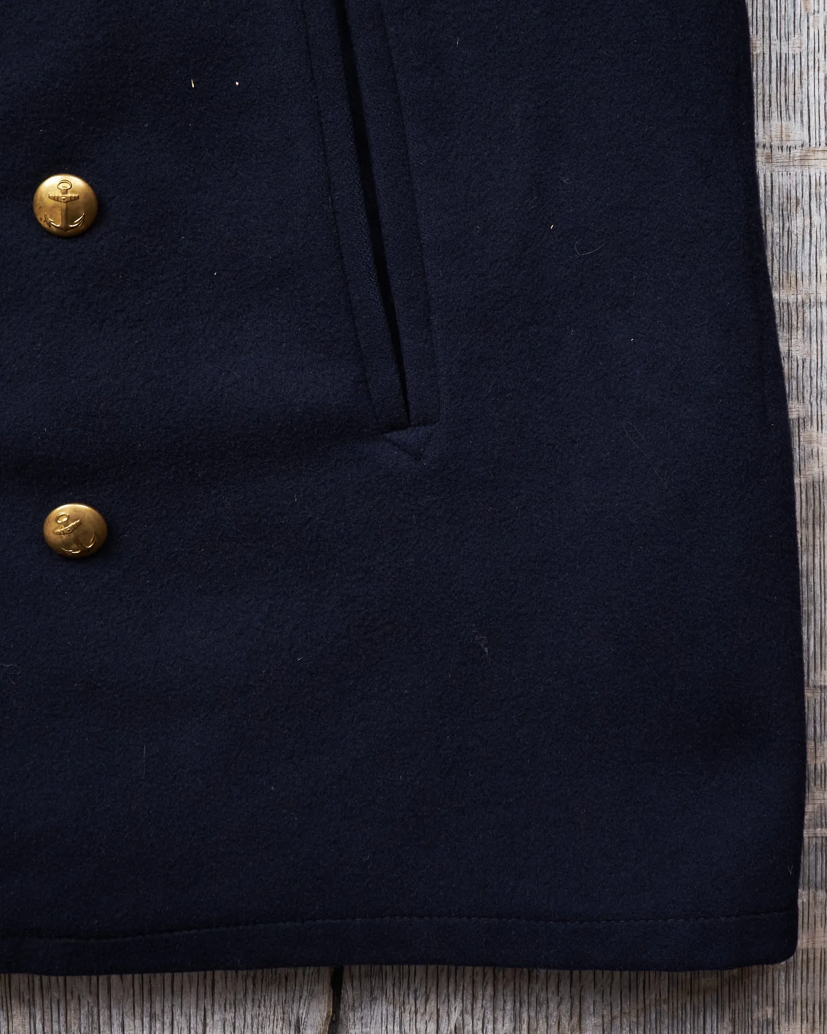 Vintage Swedish Navy Wool Coat Size D 104