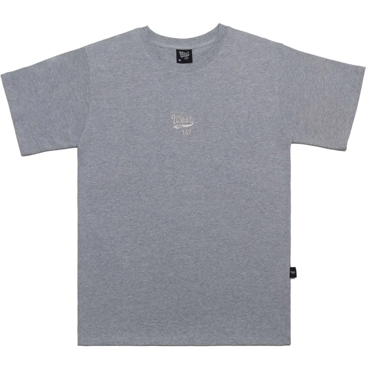 West NYC Embroidered Logo Tee Shirt Grey