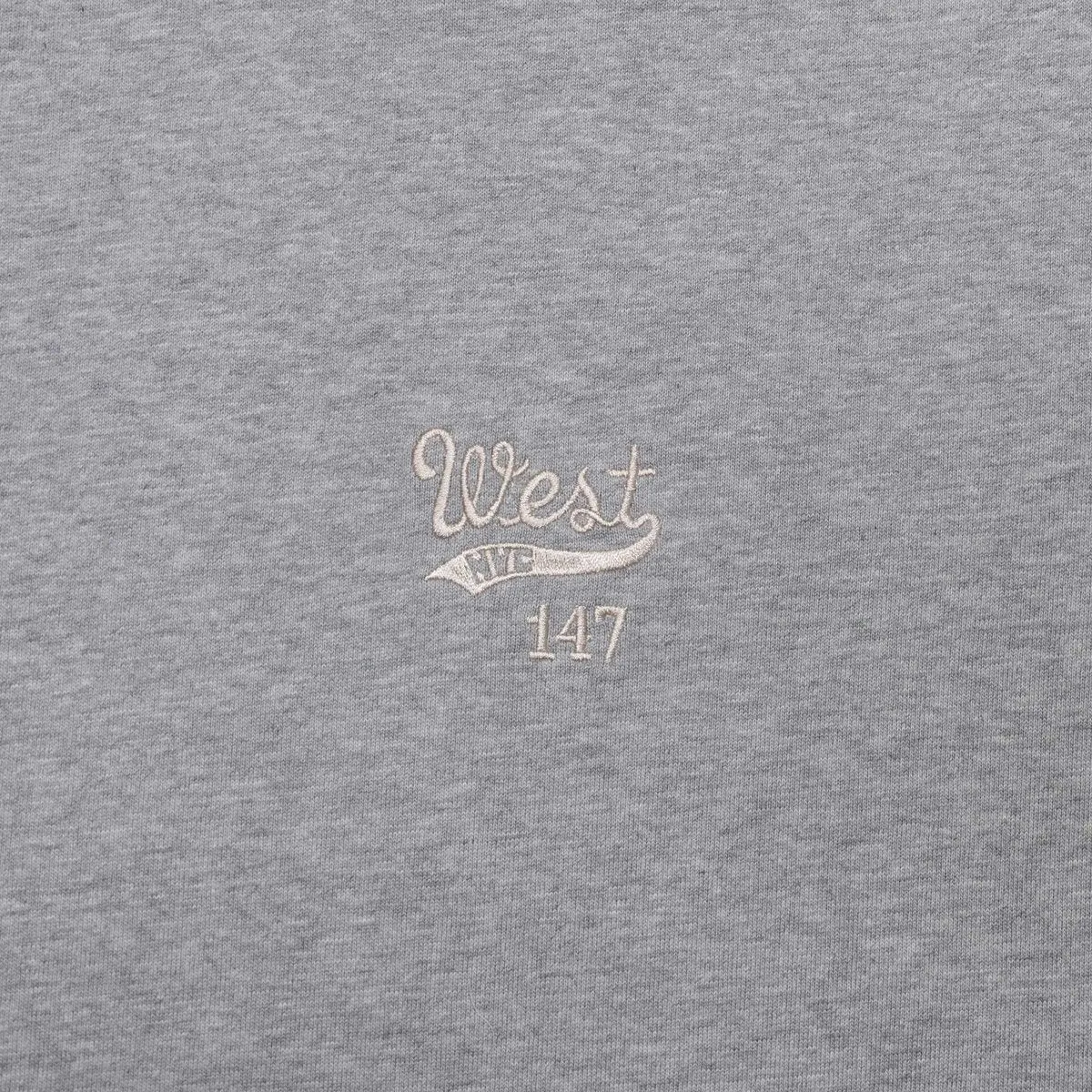 West NYC Embroidered Logo Tee Shirt Grey