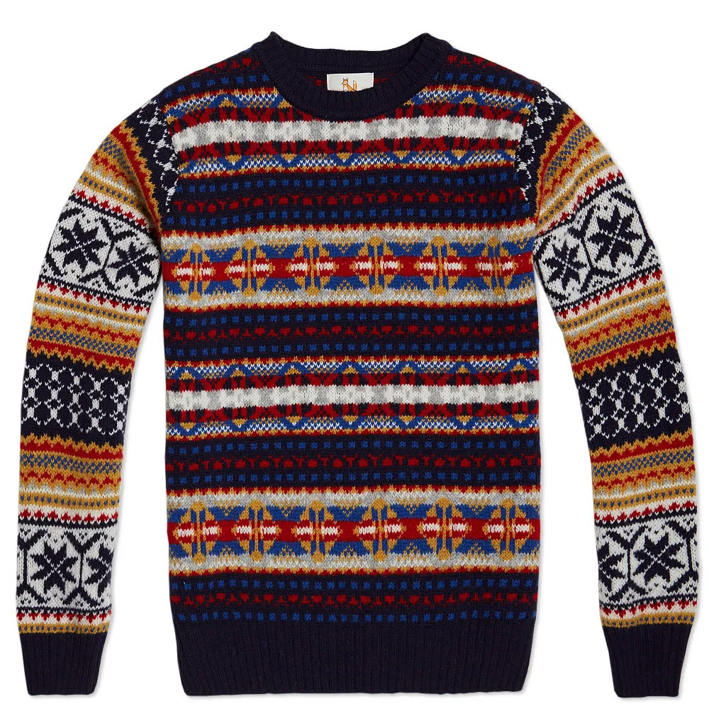 William Fox & Sons Fair Isle Crew KnitMulti