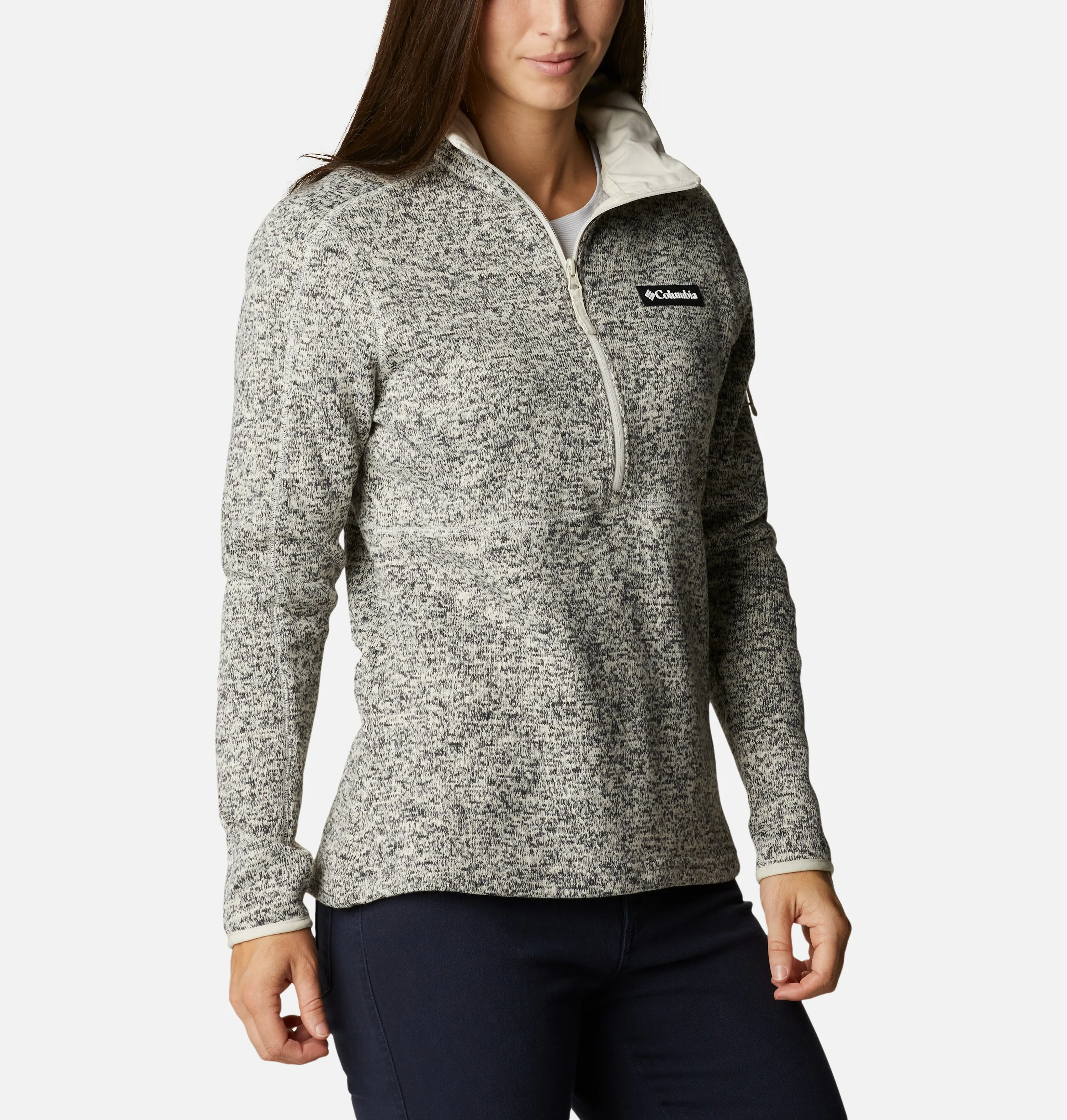 Women’s Columbia Sweater Weather Fleece Half Zip Pullover Chalk Heather