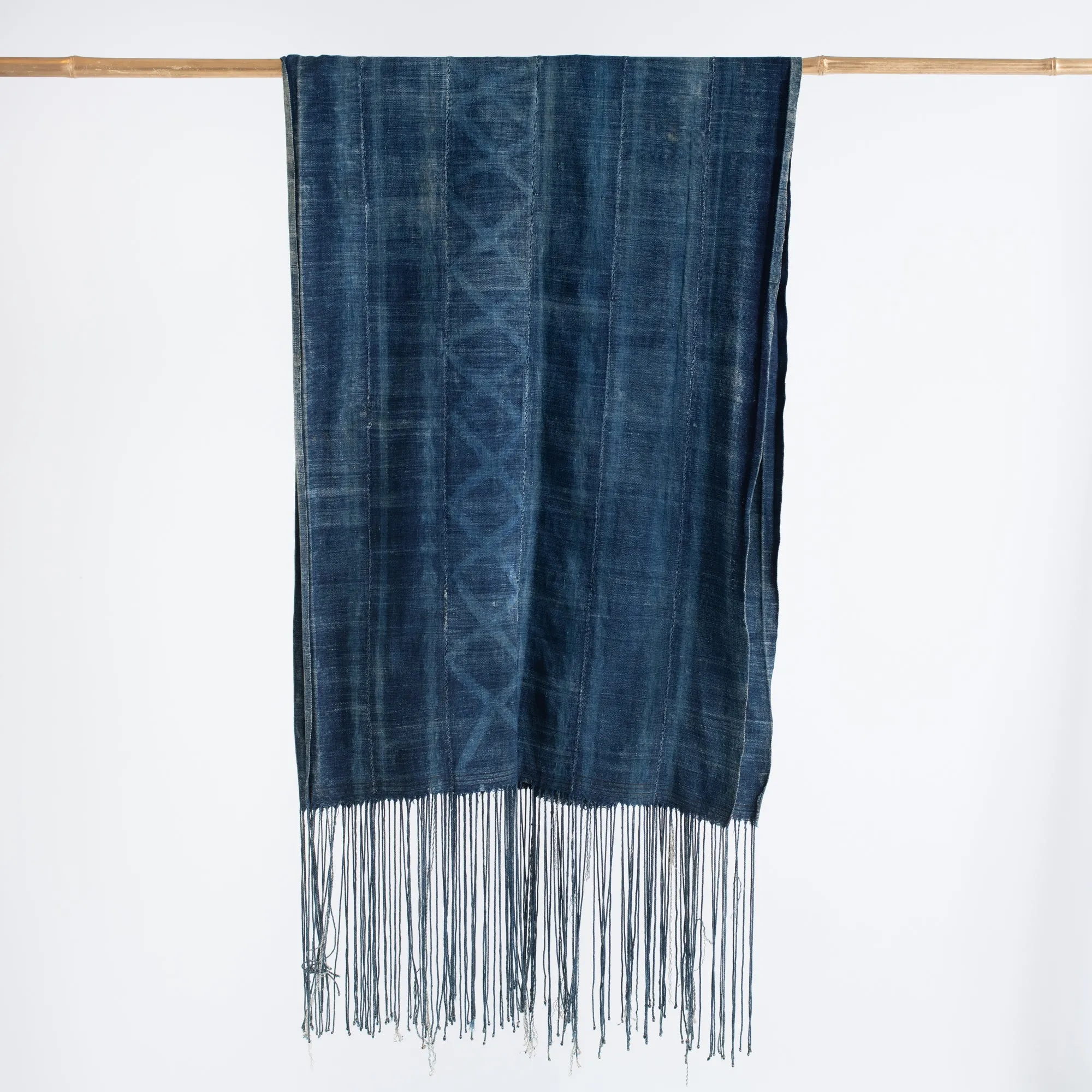 Woven Blue Indigo Fabric Mudcloth